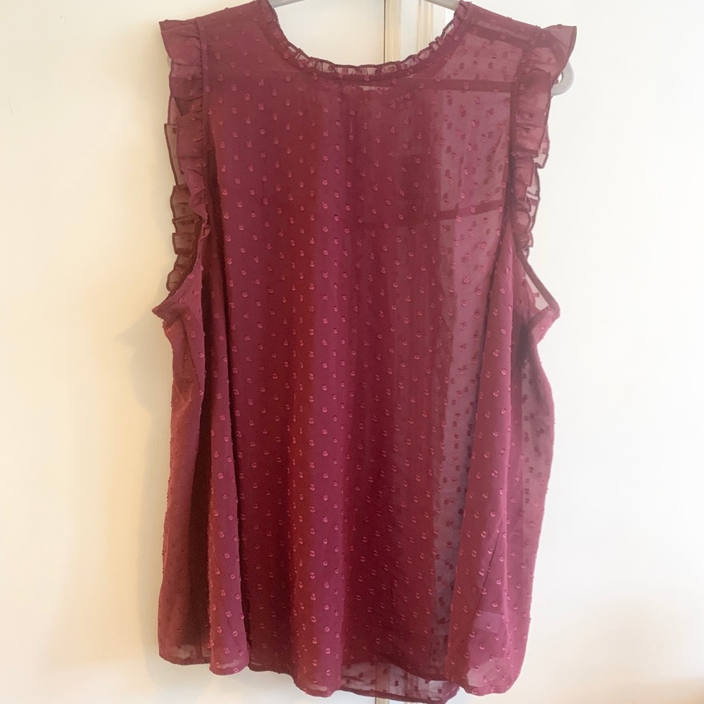 Maroon Polka Dot Tank